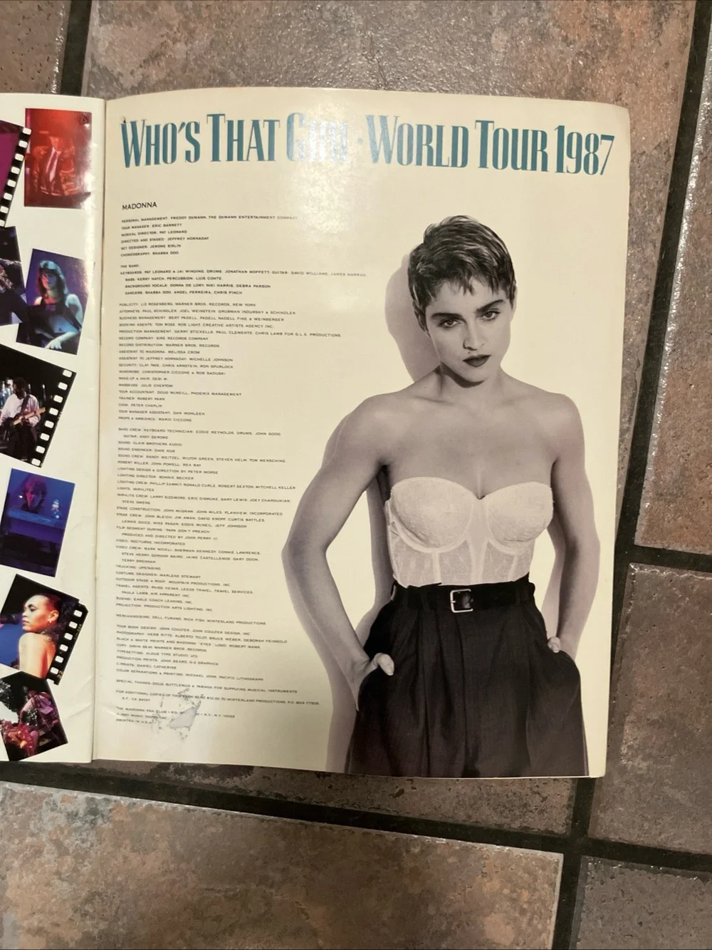 Vintage 1987 Madonna Who's That Girl World Tour Program Concert Book Biography